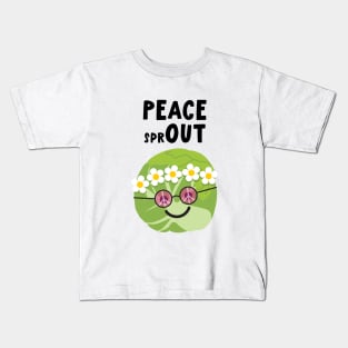 Peace Out Brussels Sprout! Kids T-Shirt